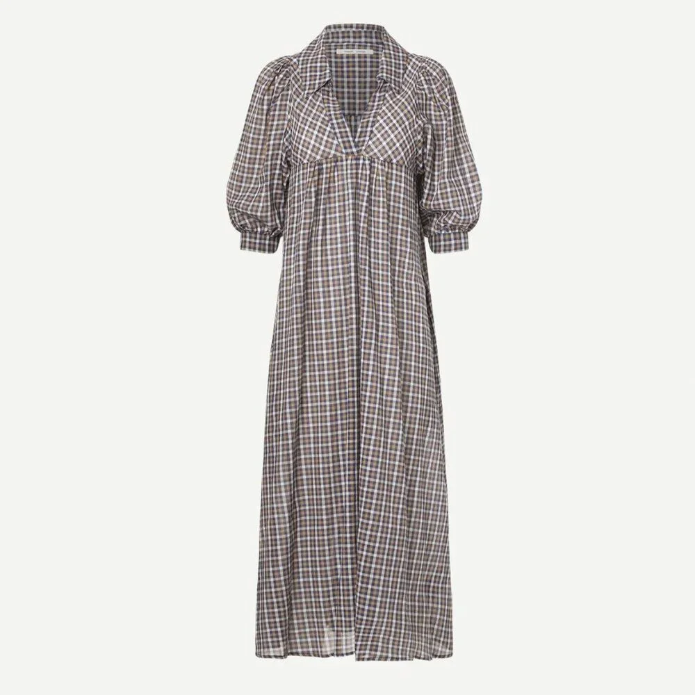 Samsoe & Samsoe Opal Dress Orchid Check, Size M. - Picture 4 of 10
